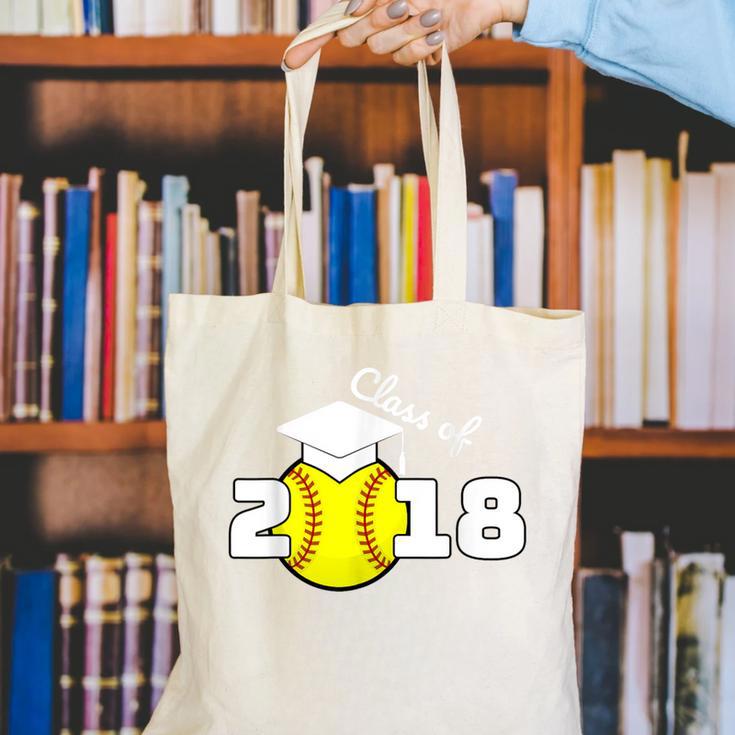 2018 Softball Senior Graduation Shirt For Girls Grad Canvas Tote Bag