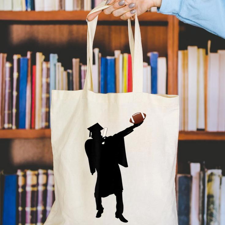 2019 Football Graduation Dab Shirt- Dabbing Graduate Canvas Tote Bag