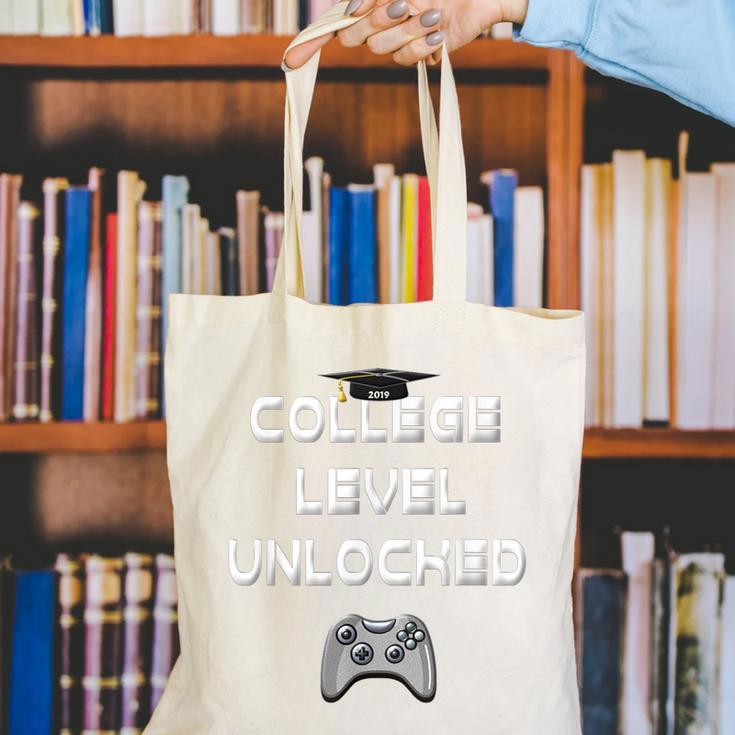 2019 High School Graduation College Level Unlocked Tee Canvas Tote Bag