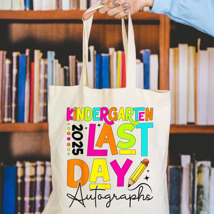 2025 Last Day Of School Autograph Kindergarten Graduation Canvas Tote Bag