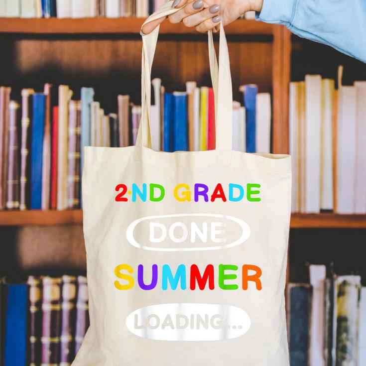 2nd Grade Graduation Shirt 2nd Grade Done Summer Loading Canvas Tote Bag
