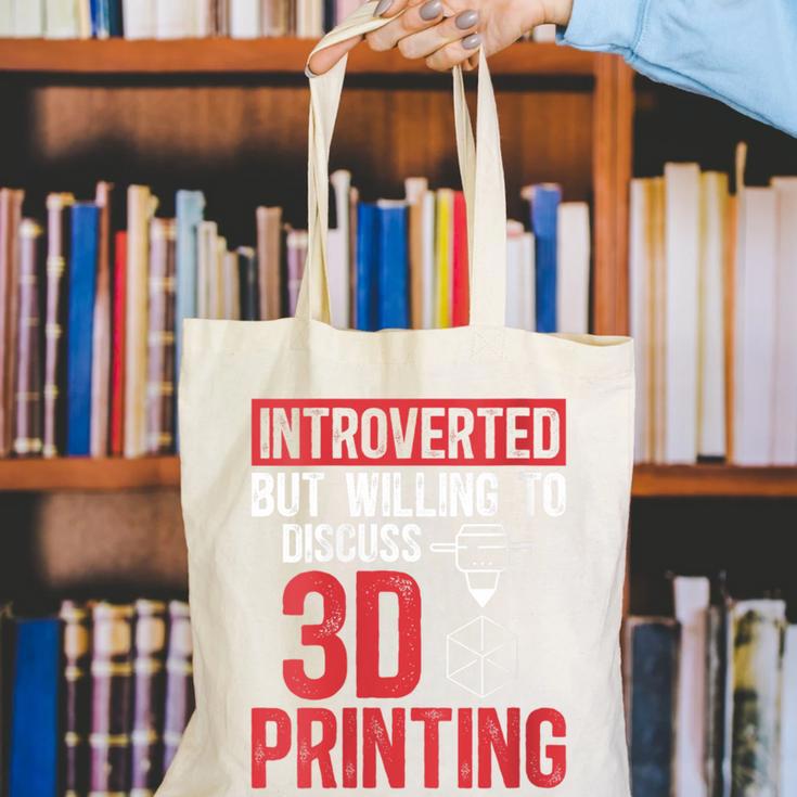 3D Printer Introvert 3D Printing Canvas Tote Bag