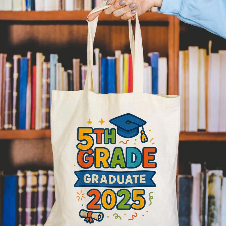 5th Grade Graduation 2025 Graphic – Class Of 2025 Theme Canvas Tote Bag