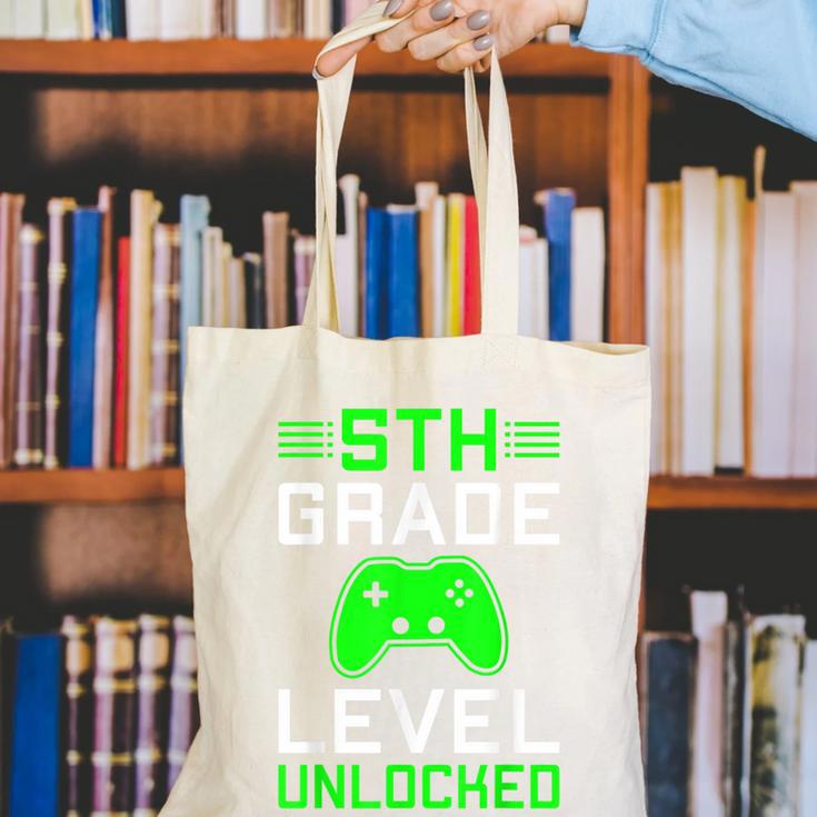 5th Grade Level Unlocked Back To School Gamer Graduation Canvas Tote Bag