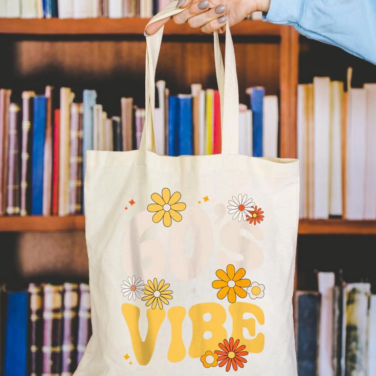 60's Vibe Vintage Nostalgia Mixtape Era 1960s Party Groovy Canvas Tote Bag 60's Vibe Vintage Nostalgia Mixtape Era 1960s Party Groovy Canvas Tote Bag