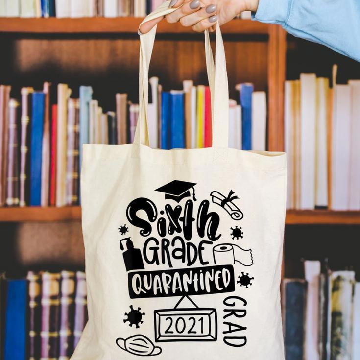 6th Grade Graduate 2021 Graduate Quarantine Sixth Graduation Canvas Tote Bag