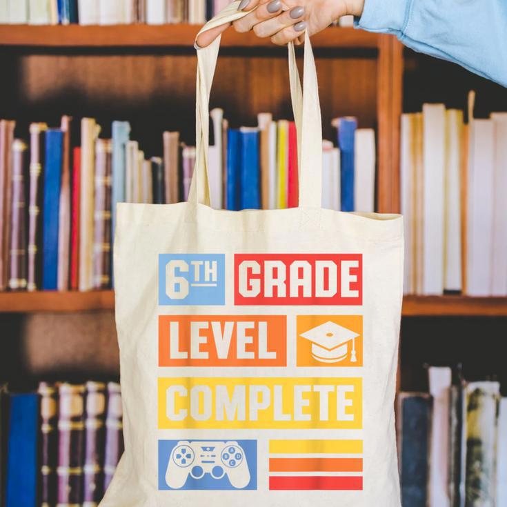 6th Grade Level Complete Shirt Graduation Last Day Of School Canvas Tote Bag