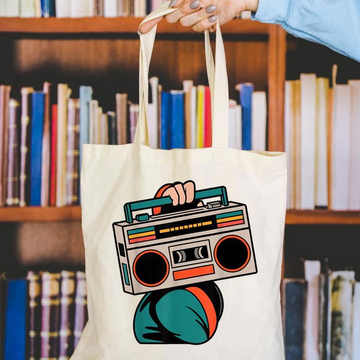 80s 90s Retro Party Costume Nostalgia Boombox Music Hip Hop Canvas Tote Bag