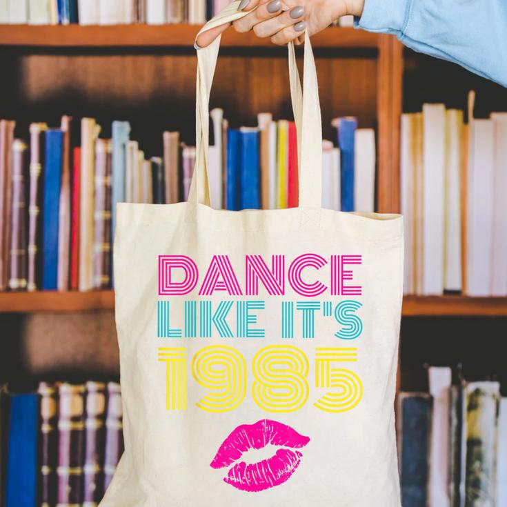80s Outfit Women Nostalgia Eighties Party Canvas Tote Bag