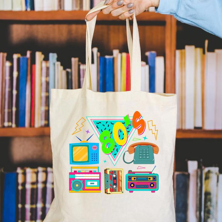 80's Vintage Cassette Tape Nostalgia Mixtape Era 1980s Retro Canvas Tote Bag