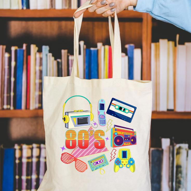 80's Vintage Cassette Tape Nostalgia Mixtape Era 1980s Retro Premium Tri-Blend Canvas Tote Bag