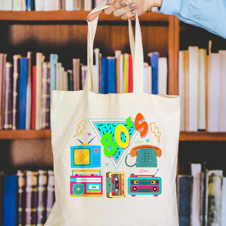80's Vintage Cassette Tape Nostalgia Mixtape Era 1980s Retro Canvas Tote Bag
