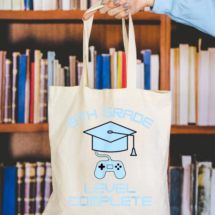 8th Grade Level Complete Eighth Grade Gamer Graduation Day Canvas Tote Bag