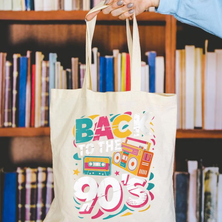 90's Nineties Nostalgia Costume Party Back To The 90s Canvas Tote Bag 90's Nineties Nostalgia Costume Party Back To The 90s Canvas Tote Bag
