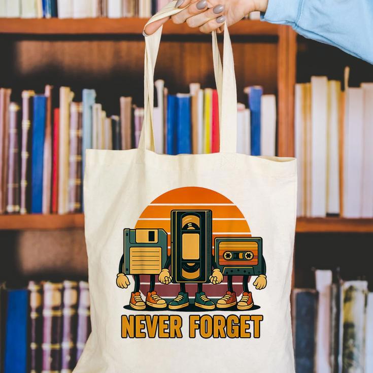 90s Nostalgia Never Forget Retro Canvas Tote Bag 90s Nostalgia Never Forget Retro Canvas Tote Bag