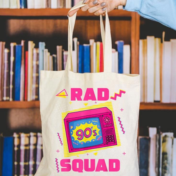 90s Rad Squad Retro Television 90s Aesthetic Nostalgia Canvas Tote Bag