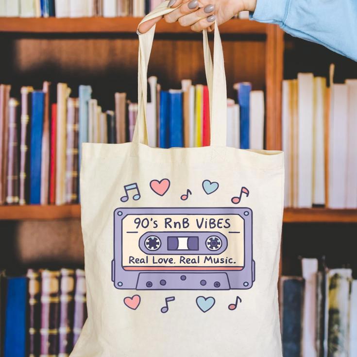 90s RNB Vibes Cassette – Retro Music Nostalgia RNB Cassette Canvas Tote Bag 90s RNB Vibes Cassette – Retro Music Nostalgia RNB Cassette Canvas Tote Bag