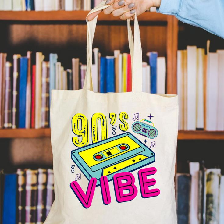 90's Vibe Retro Style Cassette Tape Nostalgia 1990s Party Premium Tri-Blend Canvas Tote Bag 90's Vibe Retro Style Cassette Tape Nostalgia 1990s Party Premium Tri-Blend Canvas Tote Bag