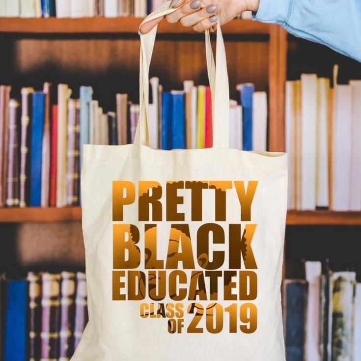 African American Girl Graduation Shirt Senior 2019 Canvas Tote Bag
