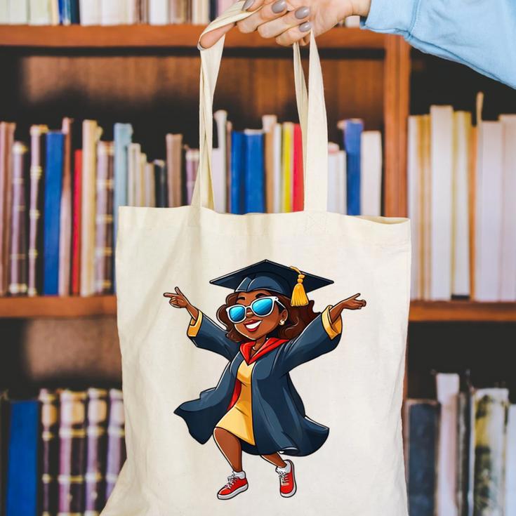African American Woman Girl Graduation Class Canvas Tote Bag