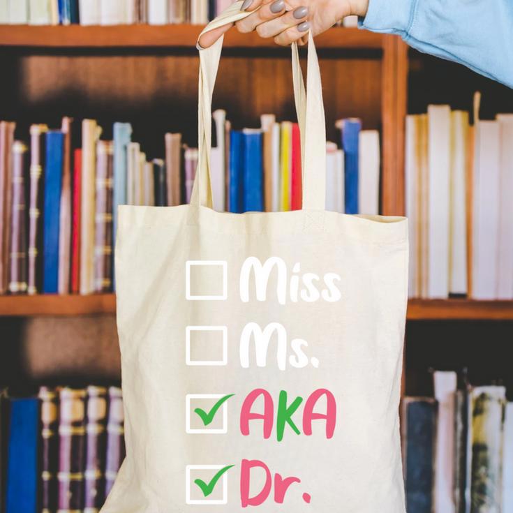 AKA Doctor Medical Worker Appreciation Graduation Canvas Tote Bag