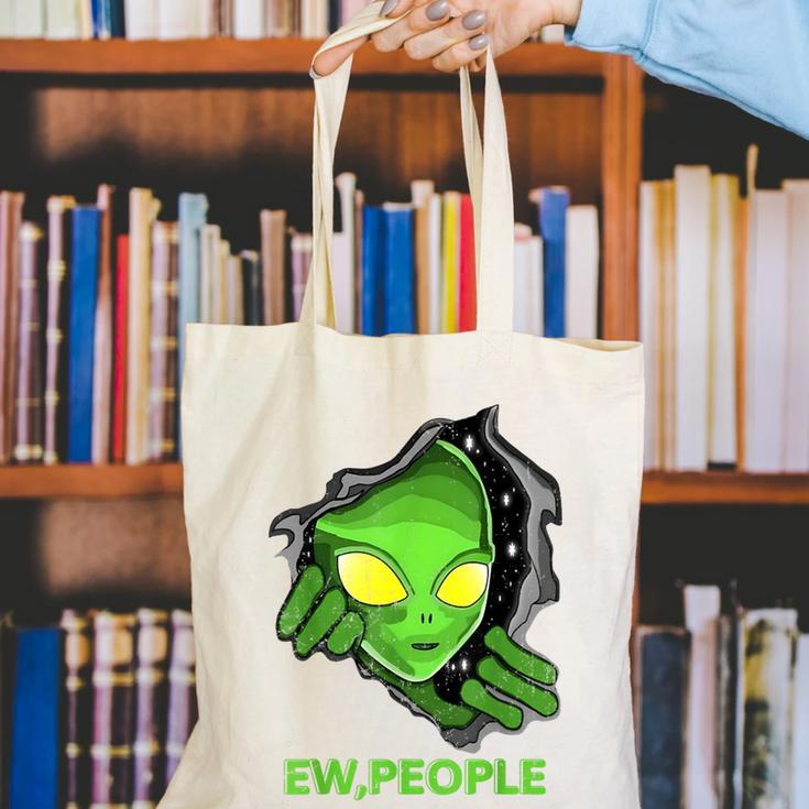 Alien Face Ew People UFO Introvert Meme Men Women Kids Canvas Tote Bag Alien Face Ew People UFO Introvert Meme Men Women Kids Canvas Tote Bag