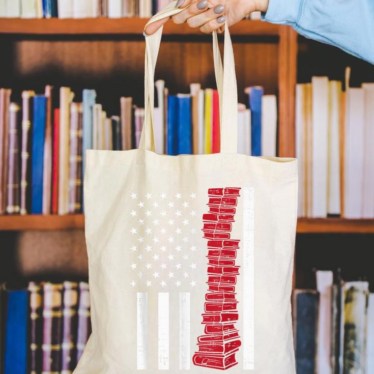 America Flag Read Book Reading Librarian Men Women Kids Canvas Tote Bag America Flag Read Book Reading Librarian Men Women Kids Canvas Tote Bag