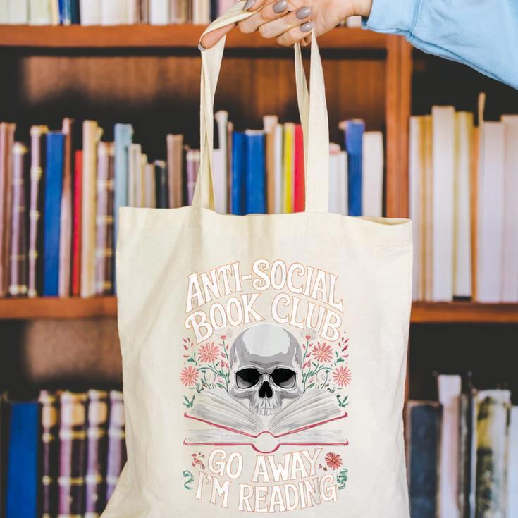 Anti-Social Book Club Go Away Im Reading Canvas Tote Bag