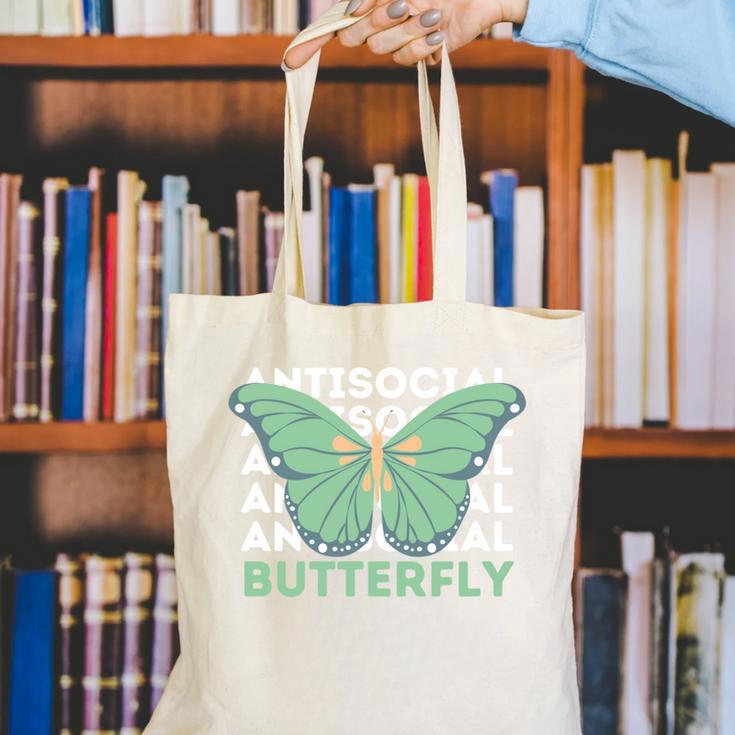 Anti-Social Introvert Butterfly Canvas Tote Bag Anti-Social Introvert Butterfly Canvas Tote Bag