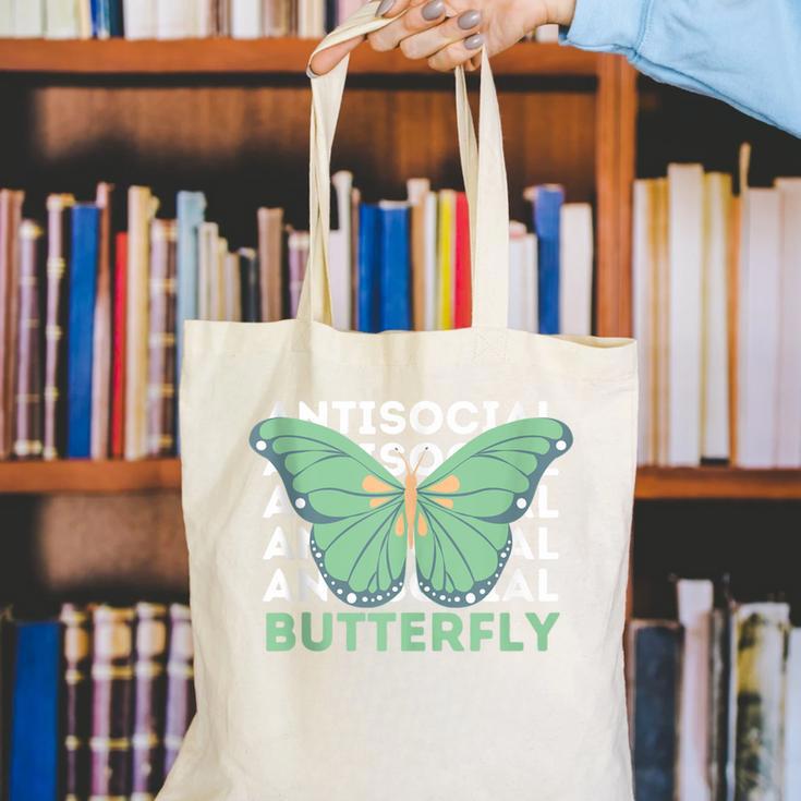 Anti-Social Introvert Butterfly Canvas Tote Bag Anti-Social Introvert Butterfly Canvas Tote Bag