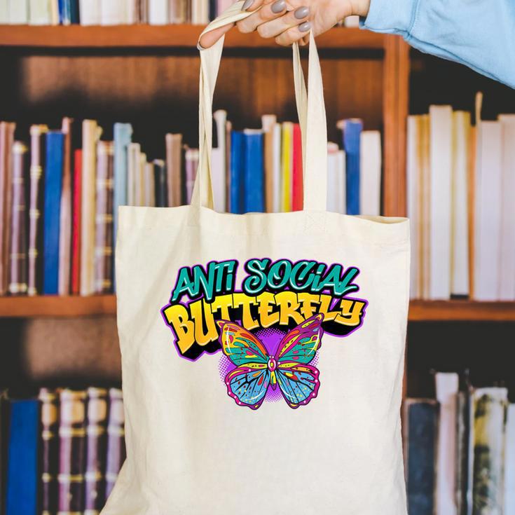Antisocial Butterfly Shirts For Introvert Canvas Tote Bag Antisocial Butterfly Shirts For Introvert Canvas Tote Bag