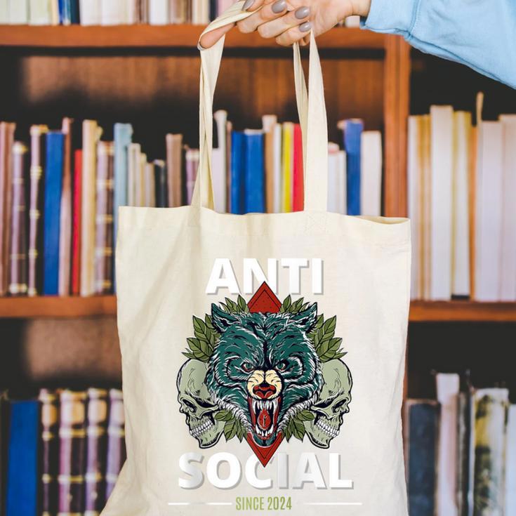 Antisocial Introvert I Like Being Alone Raglan Baseball Tee Canvas Tote Bag Antisocial Introvert I Like Being Alone Raglan Baseball Tee Canvas Tote Bag