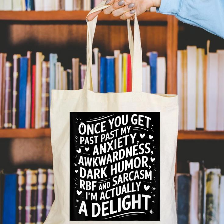 Anxiety Awkward Dark Humor Quote Introverts Sarcastic Canvas Tote Bag Anxiety Awkward Dark Humor Quote Introverts Sarcastic Canvas Tote Bag