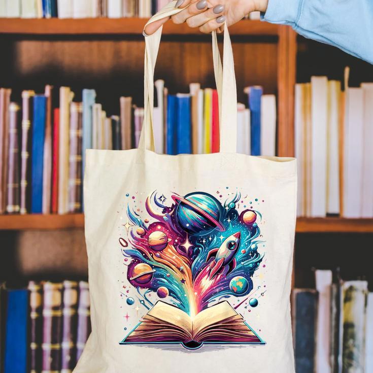 Astronomy Space Lover Books Bookworm Canvas Tote Bag