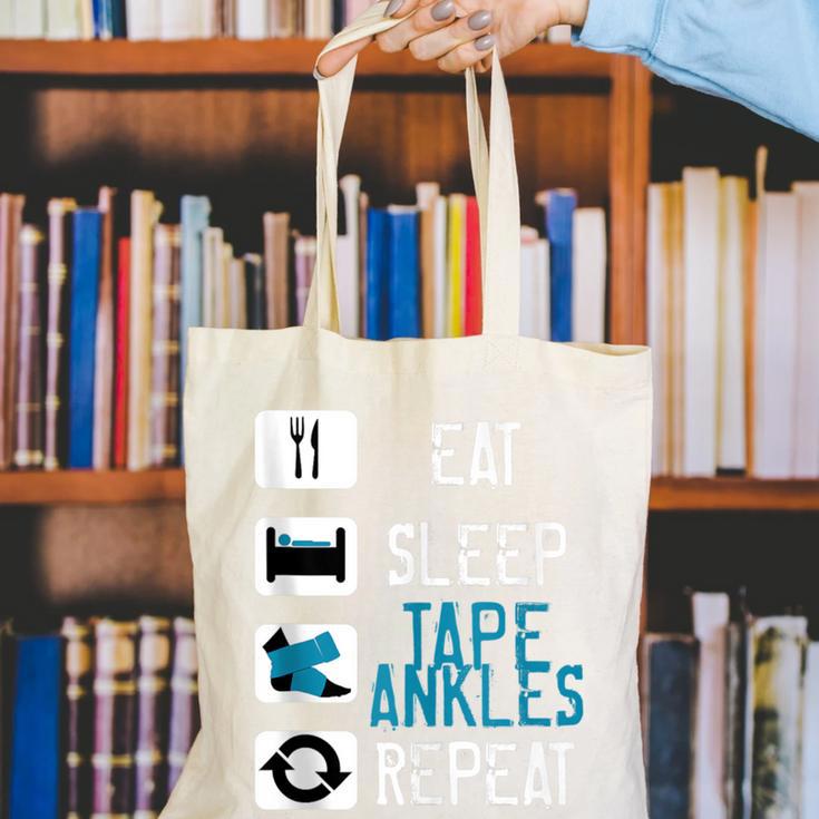 Athletic Trainer Eat Sleep Tape Ankles Graduation Canvas Tote Bag