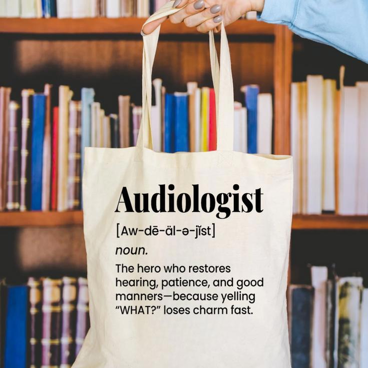 Audiologist Audiology Student Graduation Ear Doctor Canvas Tote Bag