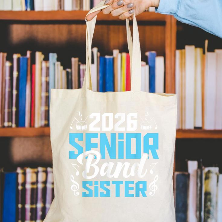 Band Senior Sister Class Of 2026 Senior Band Graduation Canvas Tote Bag
