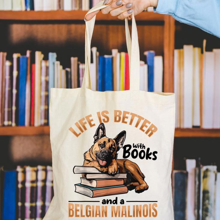 Belgian Malinois Dog Breed Life Is Better With Books And a Men Women Kids Canvas Tote Bag Belgian Malinois Dog Breed Life Is Better With Books And a Men Women Kids Canvas Tote Bag