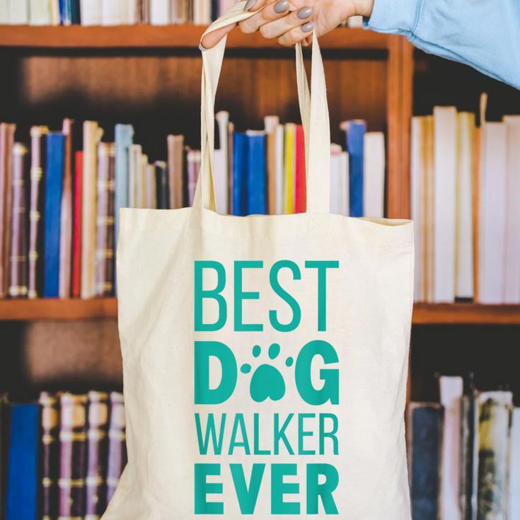 Best Dog Walker Ever Graduation New Shirt Dog Lover Canvas Tote Bag