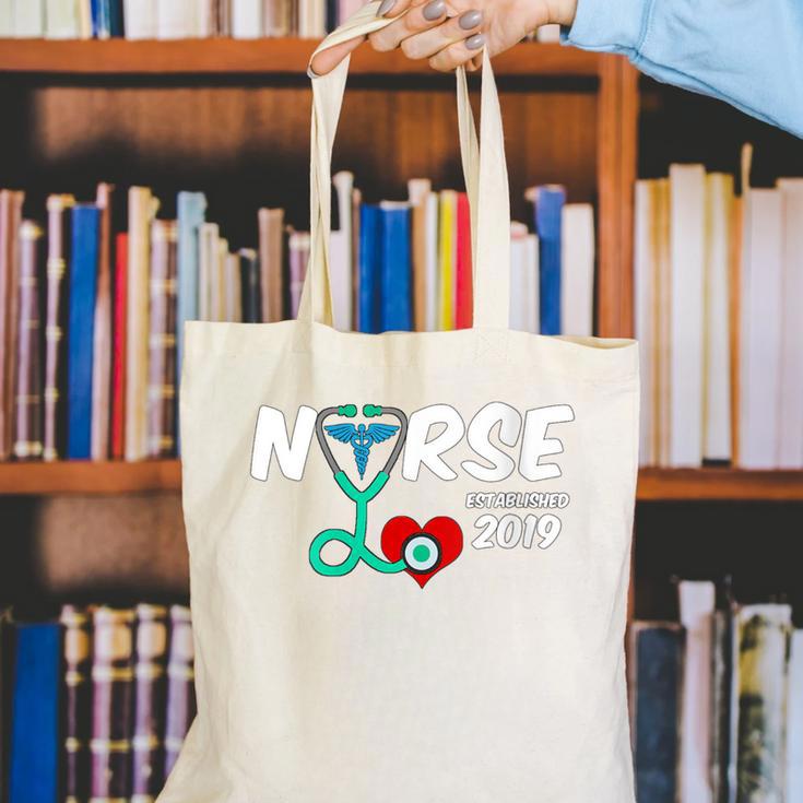 Best Nurse Graduation- RN Nurse Established 2019 LPN Canvas Tote Bag
