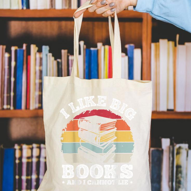 I LIKE BIG BOOKS AND I CANNOT LIE Book Lover Print Canvas Tote Bag
