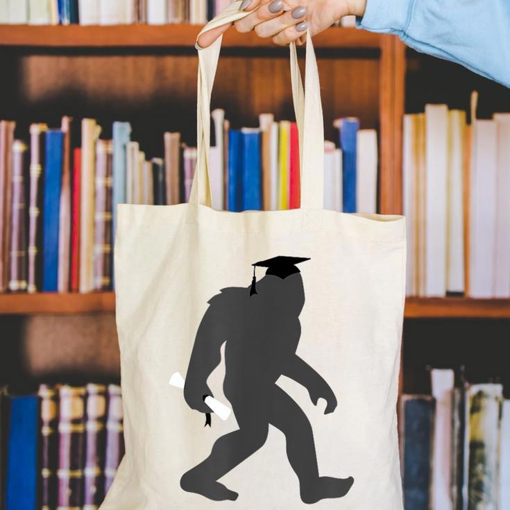 Bigfoot Graduate Shirt Cute Sasquatch Graduation Canvas Tote Bag