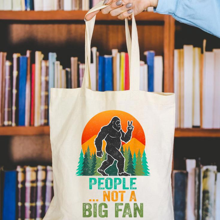 Bigfoot Introvert People Not A Big Fan Retro Sasquatch Canvas Tote Bag Bigfoot Introvert People Not A Big Fan Retro Sasquatch Canvas Tote Bag
