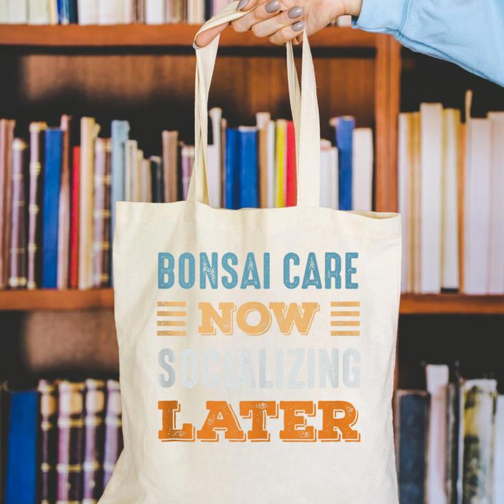 Bonsai Care Now Minimal Socializing Introvert Vintage Canvas Tote Bag Bonsai Care Now Minimal Socializing Introvert Vintage Canvas Tote Bag