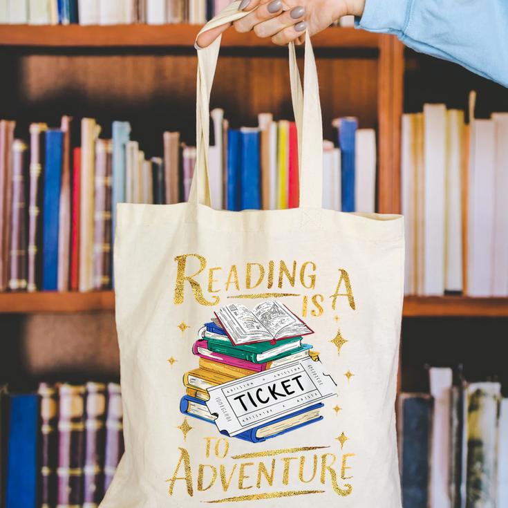 Book Adventure Library Student Teacher Book Canvas Tote Bag