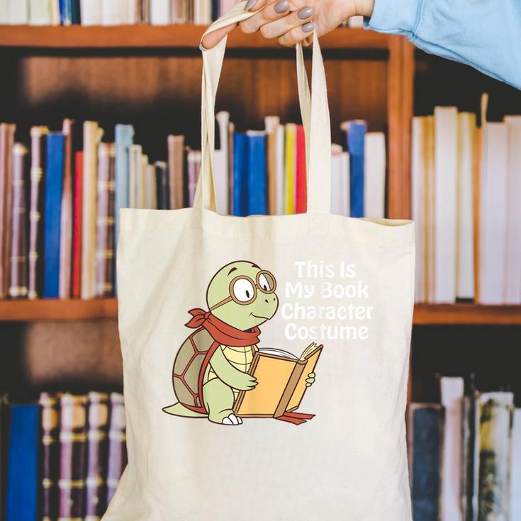 This Is My Book Character Costume Turtle Kids Reading Canvas Tote Bag