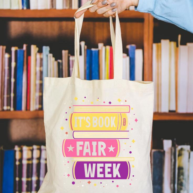 Book Fair Bookworm Library Its Book Fair Week Canvas Tote Bag