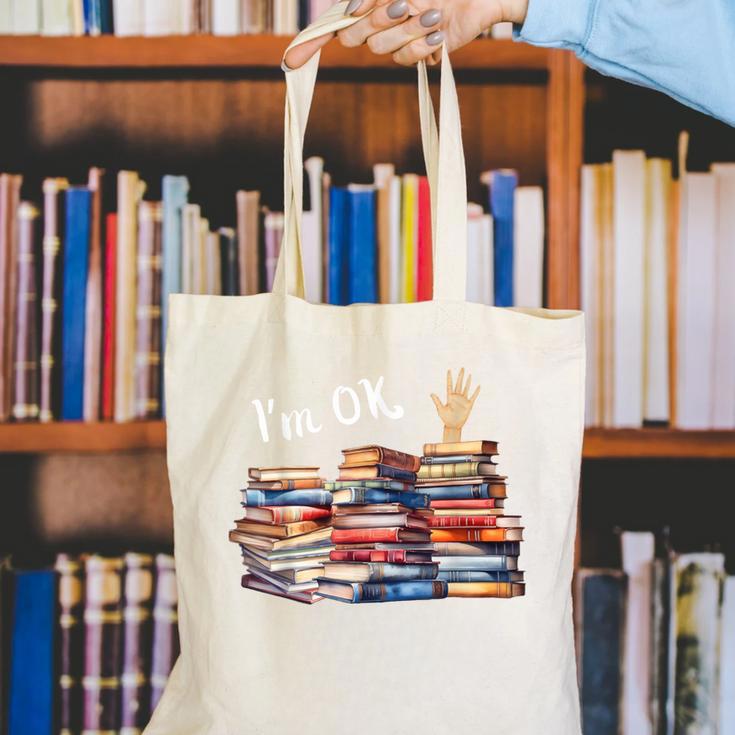 Book Lover For Women Readers Teacher Librarian Canvas Tote Bag