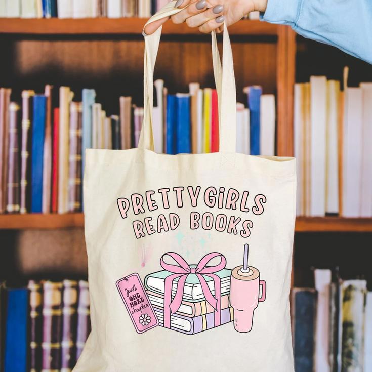 Book Lover's Pretty Girl's Read Books Canvas Tote Bag