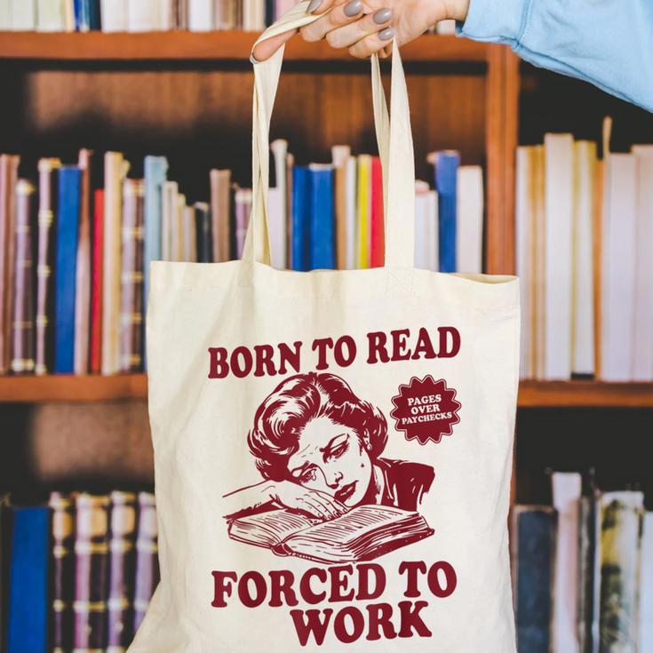 Book Readers Forced To Work Sadness Canvas Tote Bag